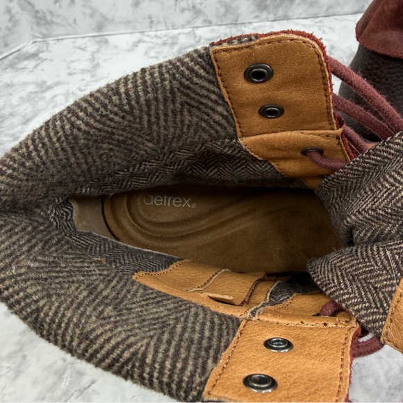 AETREX Aubrey Brownish Red Leather Hiking Waterproof Boots Women's US Size 8.5 - Picture 14 of 16